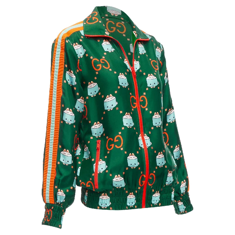 Gucci Pikarar GG Logo Monogram Silk Track Jacket