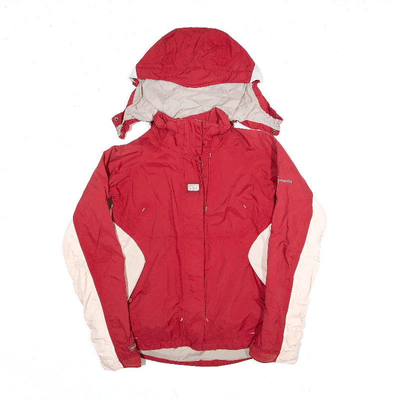 high-quality coatHELLY HANSEN Coat Red Hooded Nylon Ski Womens XS