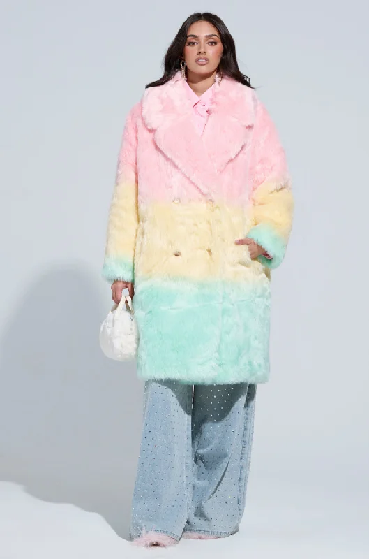 faux fur coatSORBET FAUX FUR TRENCH