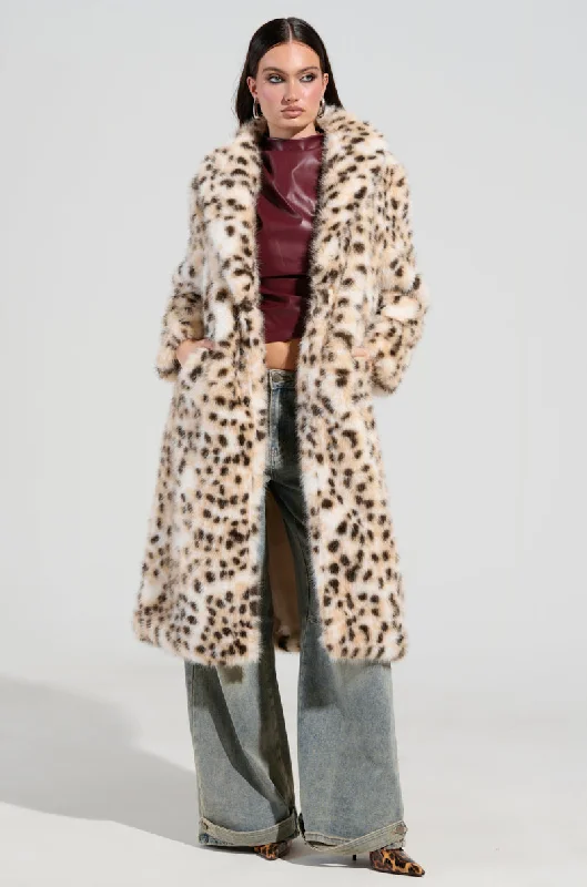 outdoor coatONE OF ONE FAUX FUR TRENCH